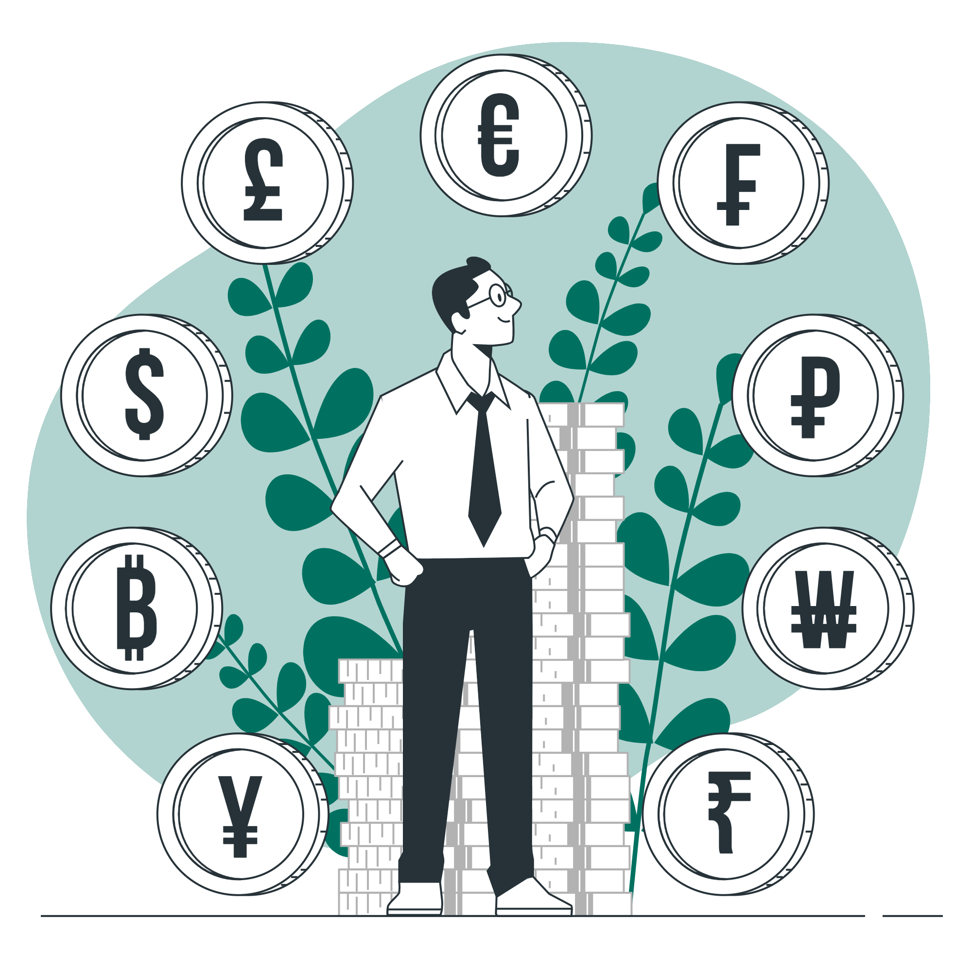 Ilustração de Educação Financeira